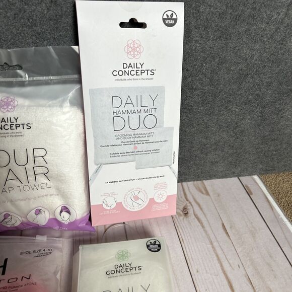 Lot of 7 Daily Concepts Body Scrubber Exfoliating Scrubber Towel Hamman Mit Bath - Picture 3 of 6